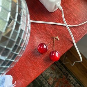 Realistic Cherry Earrings